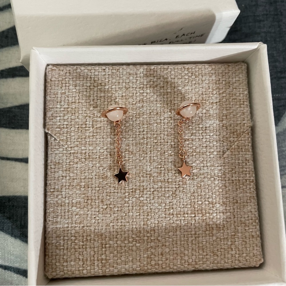 Pura Vida Saturn Earrings.